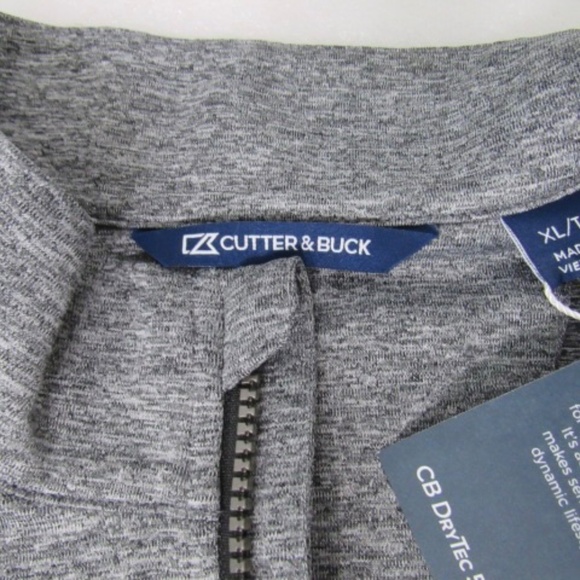 Cutter & Buck Adapt Eco Knit Gray Mens Quarter Gray Lamar University Poly Blend - Picture 4 of 7